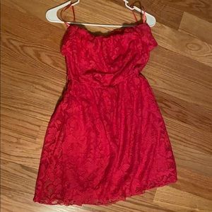 Pink strapless dress